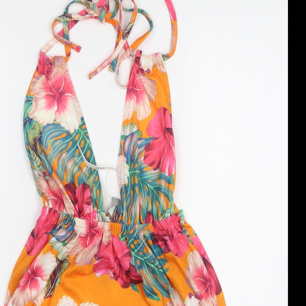 ASOS Womens Multicoloured Floral Polyester Camisole Tank Size 6 V-Neck