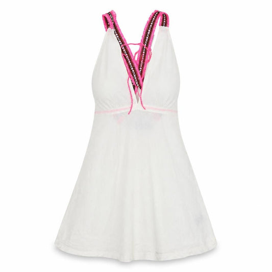 ASOS Womens White Argyle/Diamond Cotton Basic Tank Size 6 V-Neck