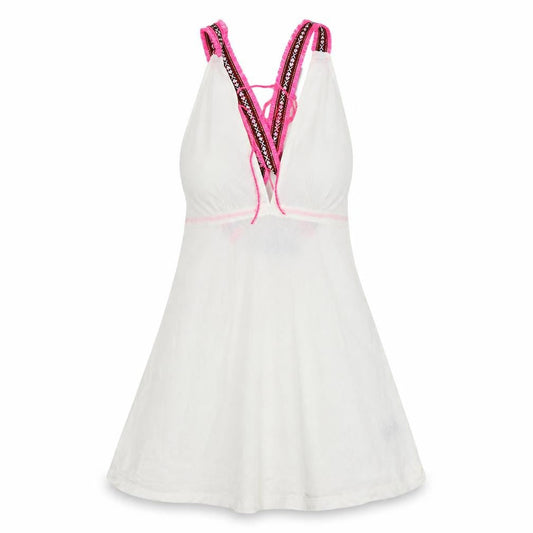 ASOS Womens White Argyle/Diamond Cotton Basic Tank Size 6 V-Neck