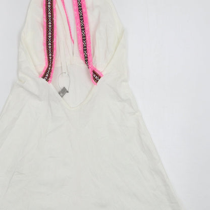 ASOS Womens White Argyle/Diamond Cotton Basic Tank Size 6 V-Neck