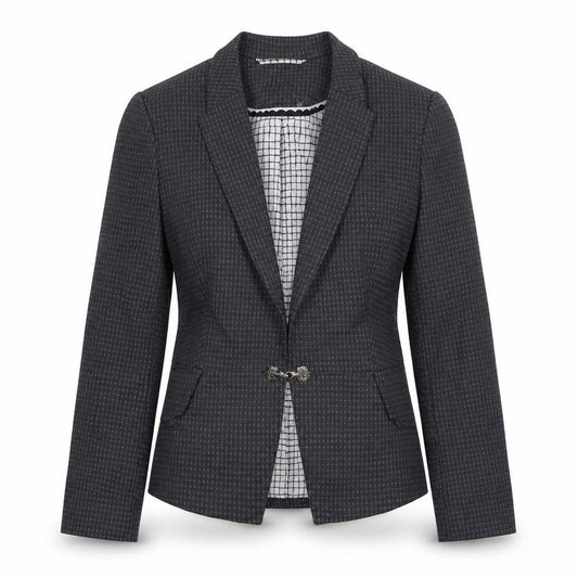 Marks & Spencer Womens Blue Geometric Polyester Jacket Blazer Size 8