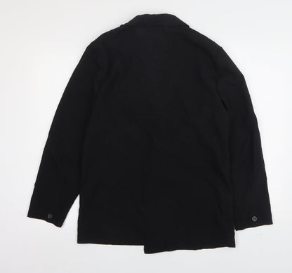 St Michael Womens Black Polyester Jacket Blazer Size 16