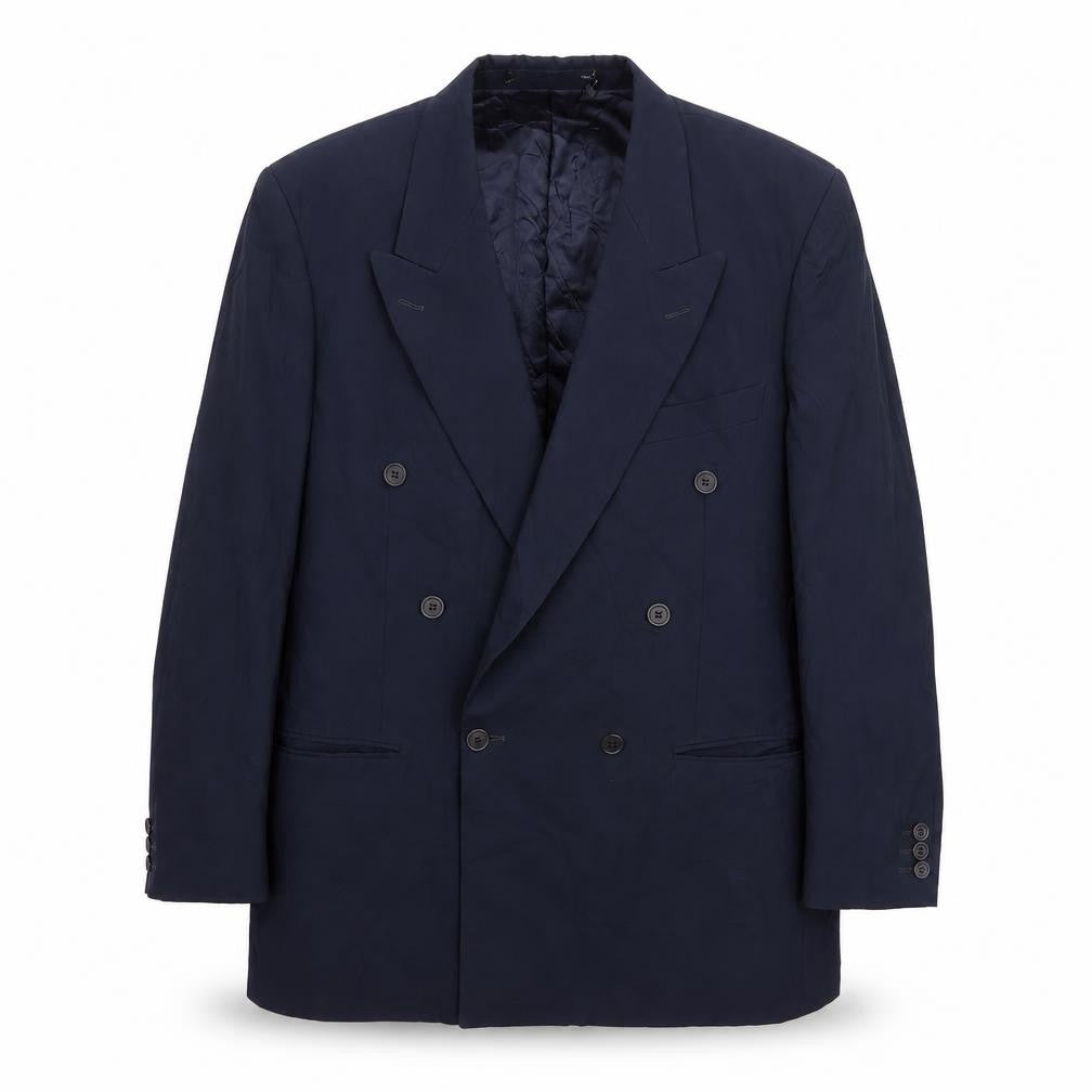 Preworn Mens Blue  Polyester Jacket Suit Jacket Size 40