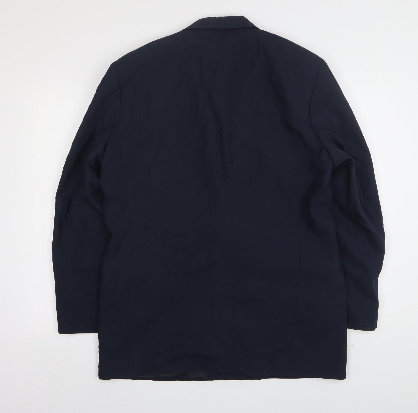 Preworn Mens Blue  Polyester Jacket Suit Jacket Size 40