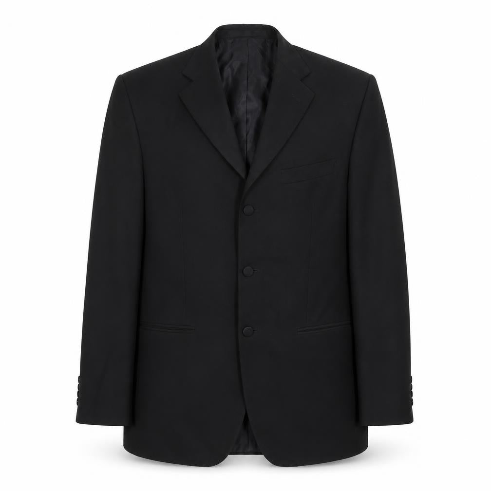 Impressions Mens Black  Wool Jacket Suit Jacket Size 38