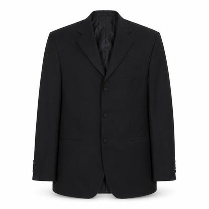 Impressions Mens Black  Wool Jacket Suit Jacket Size 38