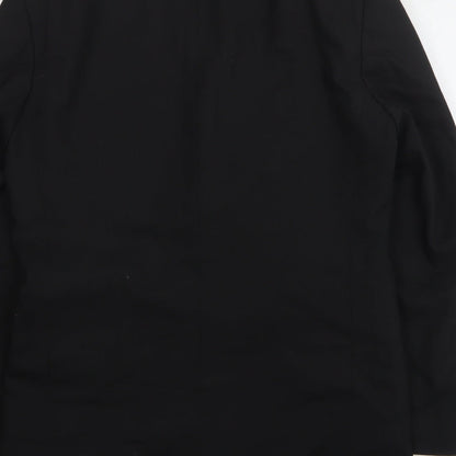 Impressions Mens Black  Wool Jacket Suit Jacket Size 38