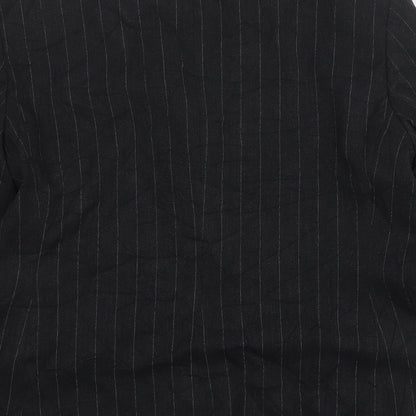 Autonomy Womens Grey Striped Polyester Jacket Suit Jacket Size 16
