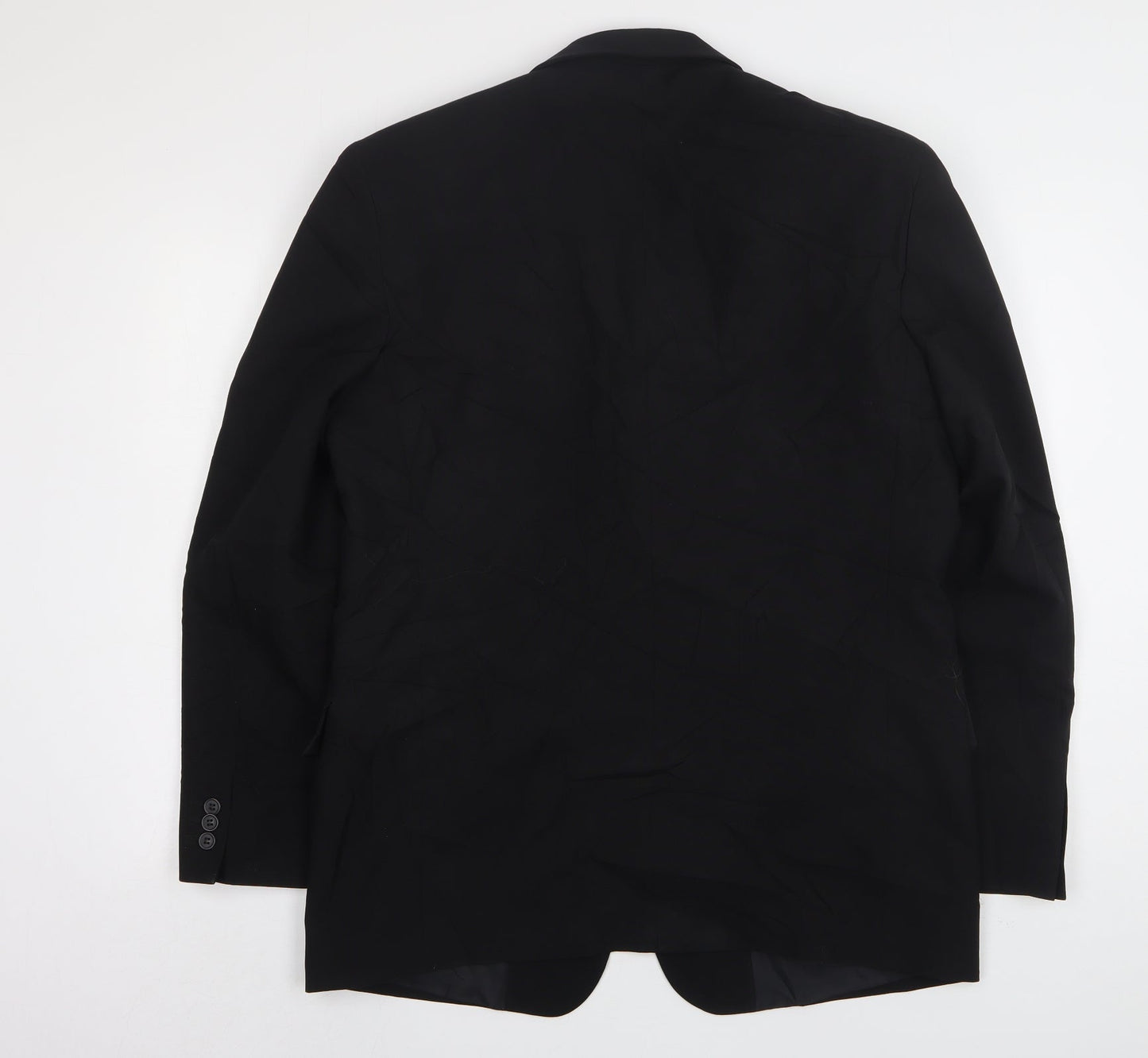 Savatini Mens Black  Polyester Jacket Suit Jacket Size 40