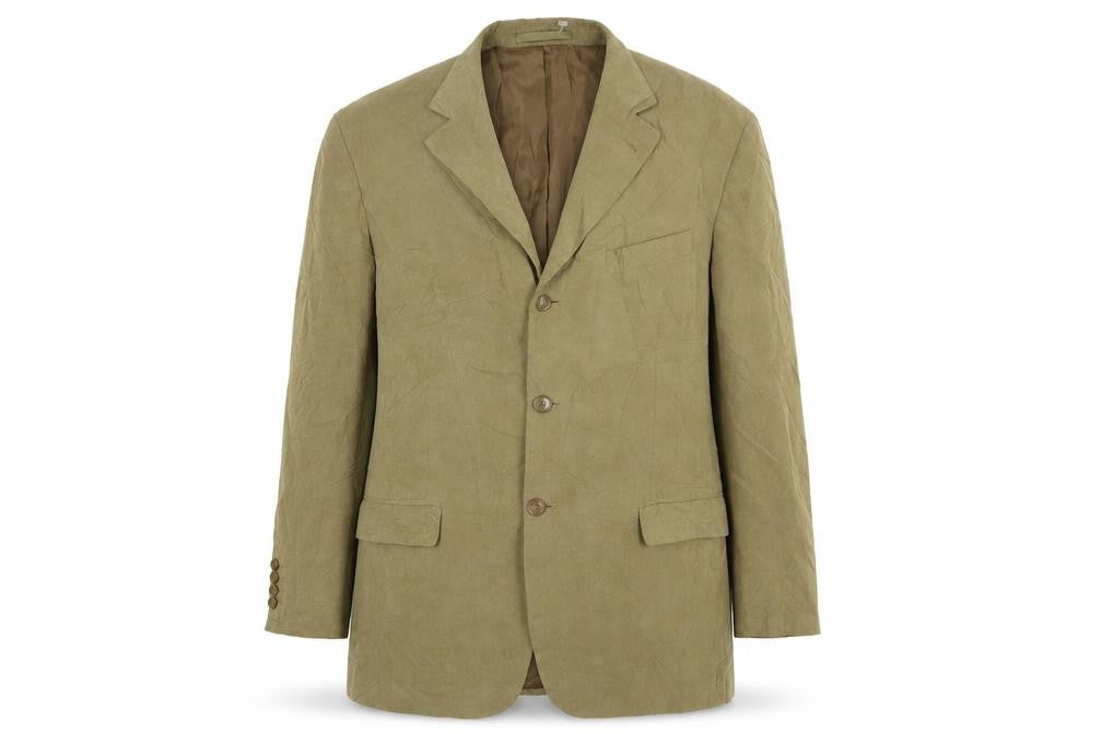 Marks & Spencer Mens Beige  Polyester Jacket Suit Jacket Size 40