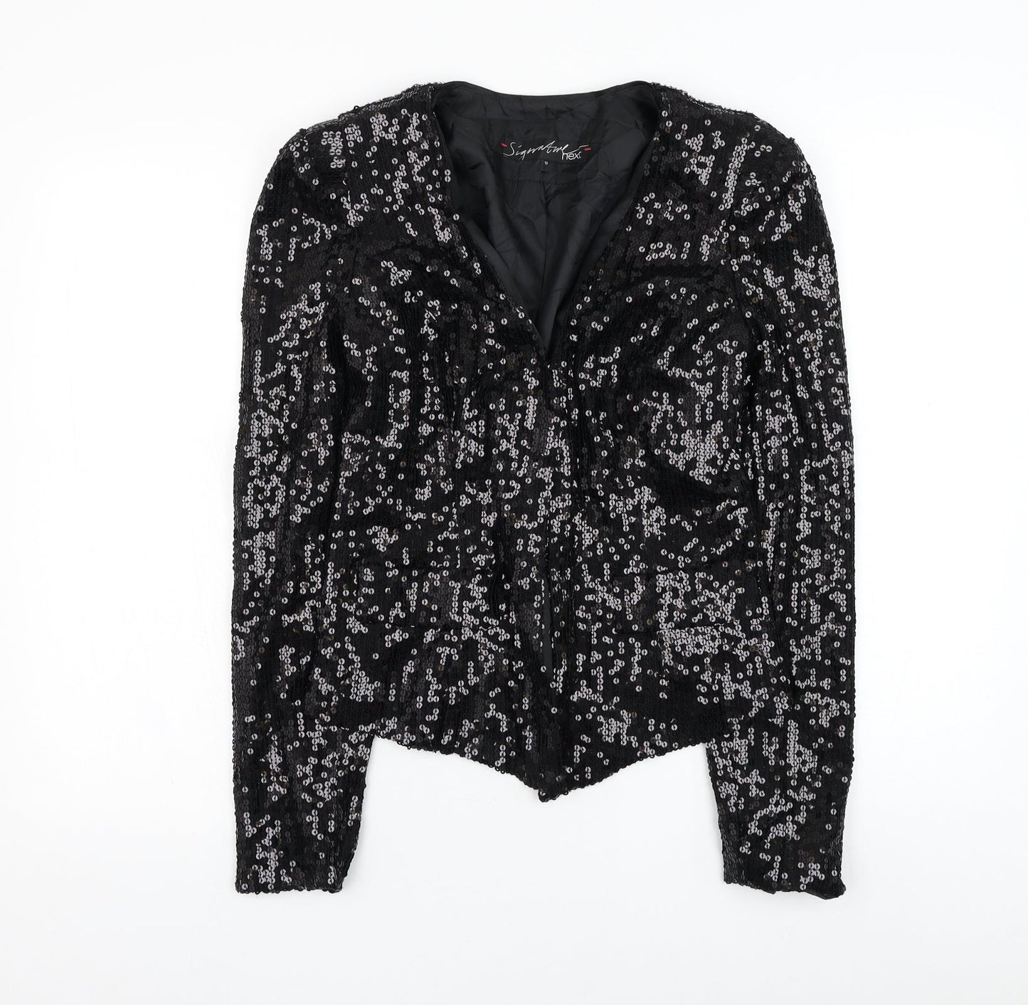 NEXT Womens Black   Jacket Blazer Size 12  Hook & Loop