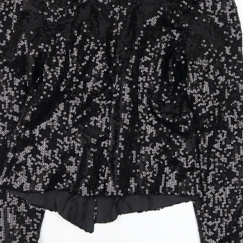 NEXT Womens Black   Jacket Blazer Size 12  Hook & Loop