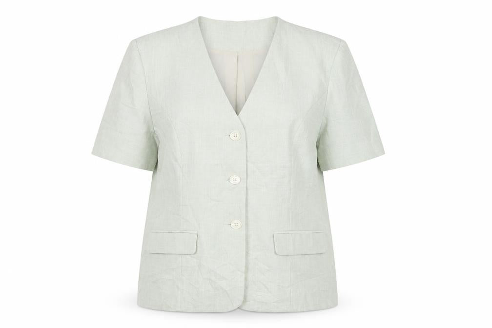 Isabella Womens Green   Jacket Blazer Size 14  Button