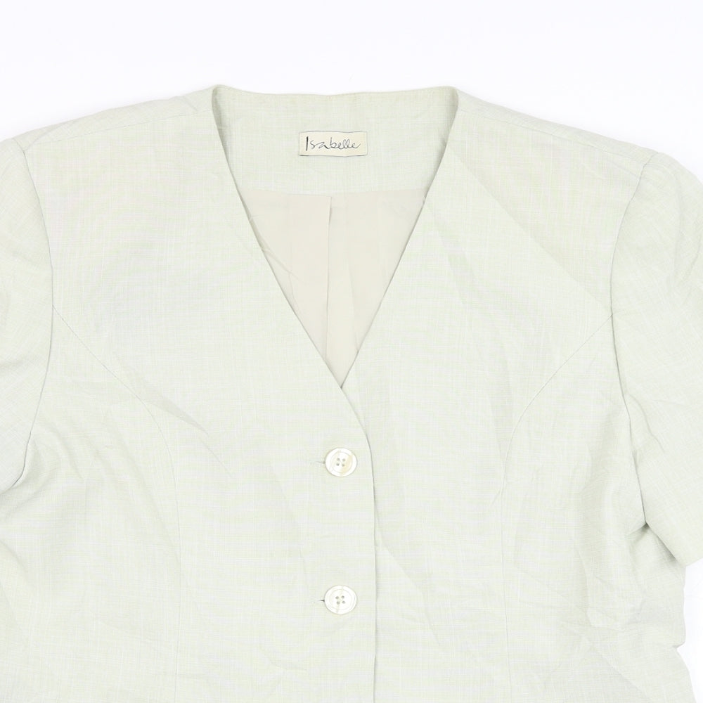 Isabella Womens Green   Jacket Blazer Size 14  Button