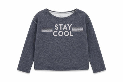 Next Girls Blue  Cotton Pullover Sweatshirt Size 11 Years  Pullover - Stay Cool