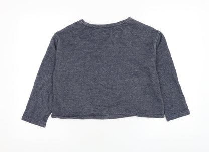 Next Girls Blue  Cotton Pullover Sweatshirt Size 11 Years  Pullover - Stay Cool