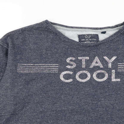 Next Girls Blue  Cotton Pullover Sweatshirt Size 11 Years  Pullover - Stay Cool