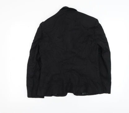 Marks & Spencer Womens Black   Jacket Blazer Size 12  Button