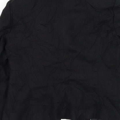 Marks & Spencer Womens Black   Jacket Blazer Size 12  Button