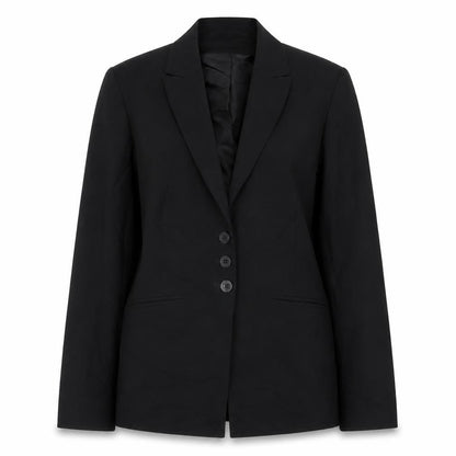 Simon Jersey Womens Black   Jacket Blazer Size 10  Button