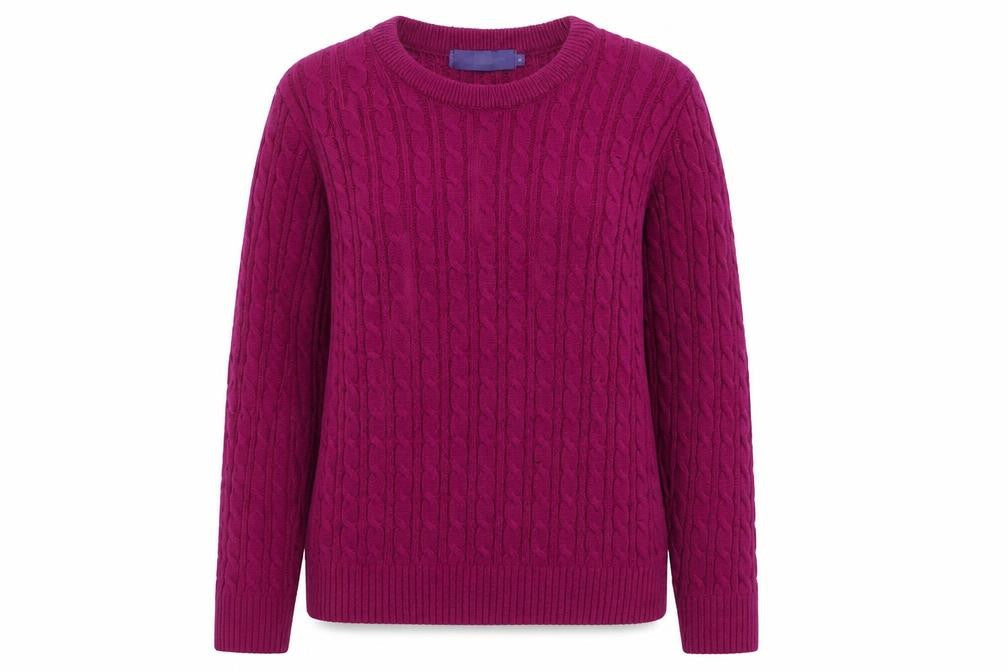 Autonomy Womens Purple Round Neck  Acrylic Pullover Jumper Size 8