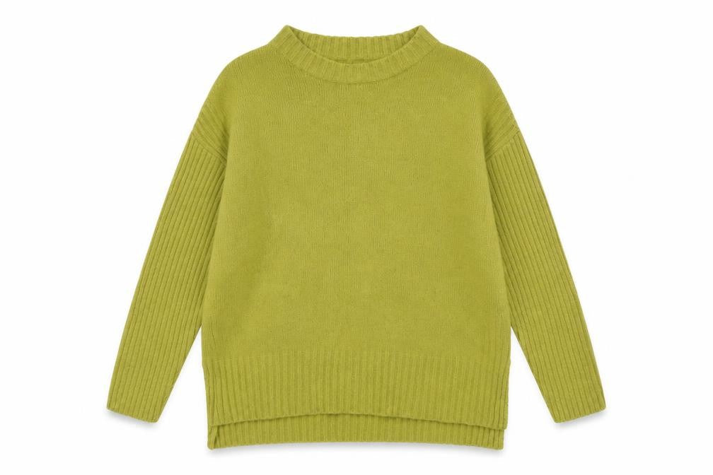 Primark Womens Yellow Round Neck  Acrylic Pullover Jumper Size 10