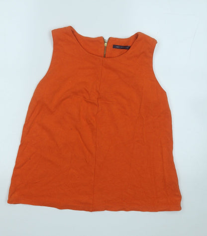 Marks & Spencer Womens Orange Round Neck  Polyester Pullover Jumper Size 12