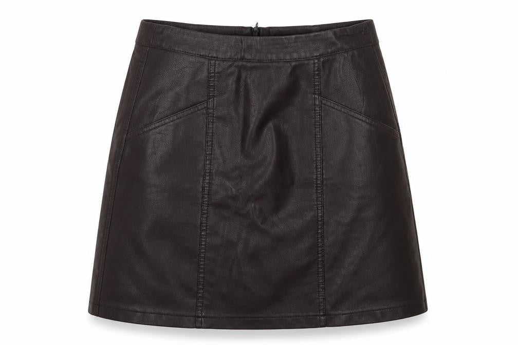 New Look Womens Purple  Polyurethane A-Line Skirt Size 8