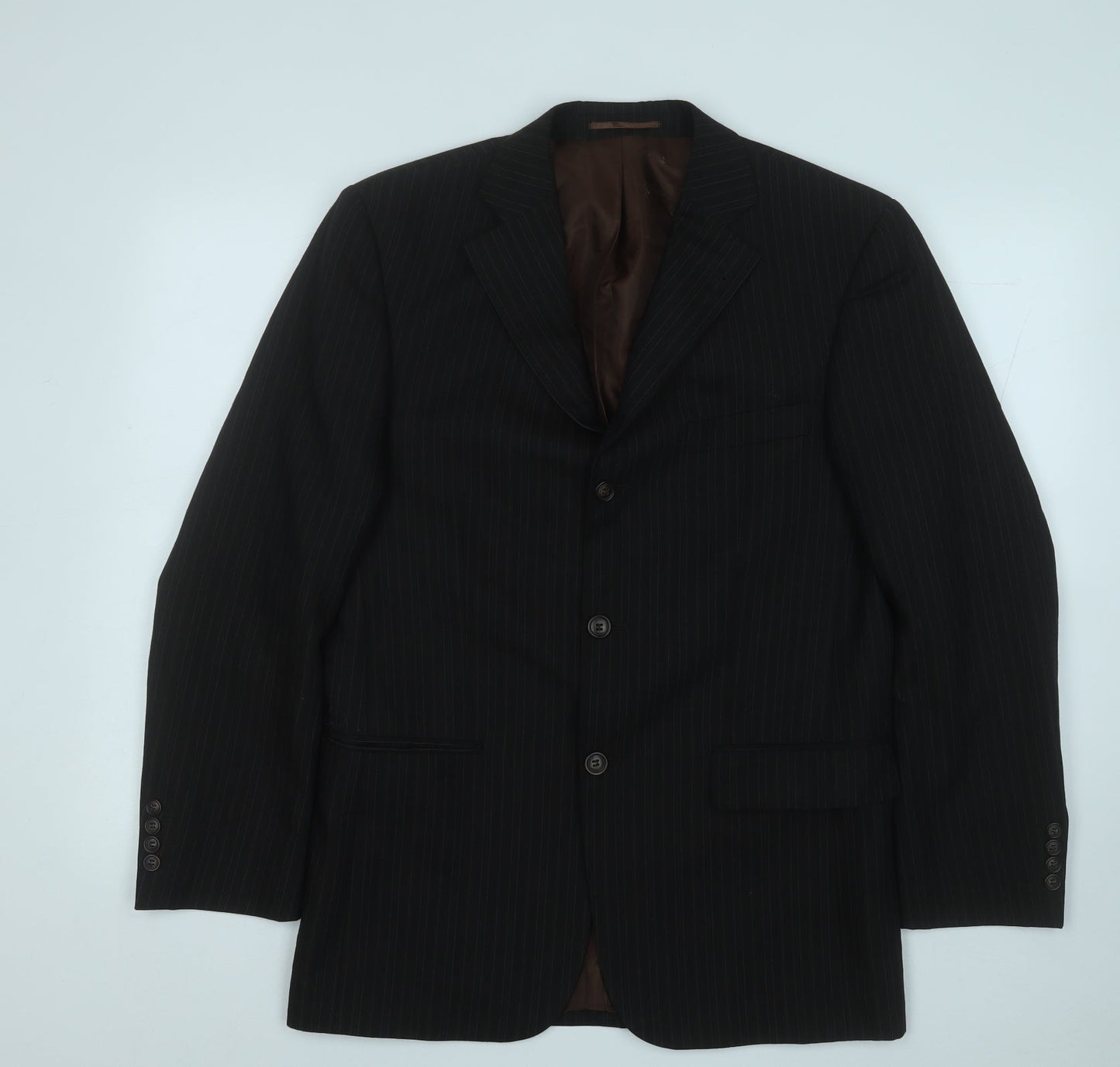 Taylor & Wright Mens Black  Wool Jacket Suit Jacket Size 38