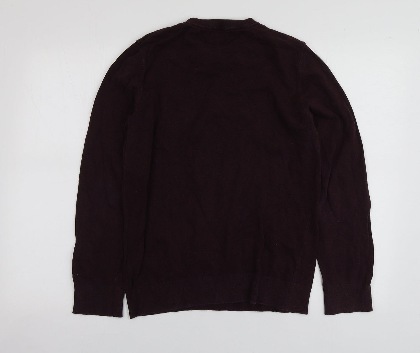 H&M Womens Purple Round Neck  Cotton Pullover Jumper Size S