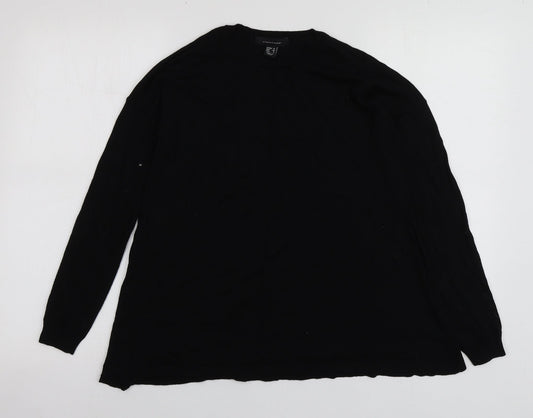 Atmosphere Womens Black Round Neck  Viscose Pullover Jumper Size 10