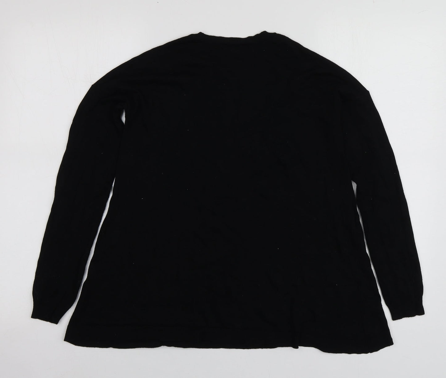 Atmosphere Womens Black Round Neck  Viscose Pullover Jumper Size 10