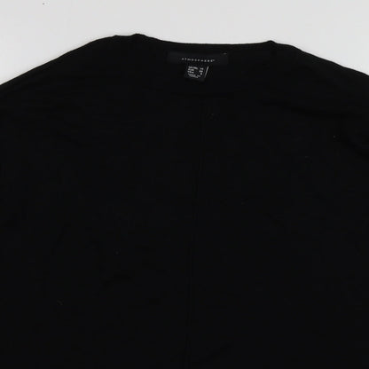 Atmosphere Womens Black Round Neck  Viscose Pullover Jumper Size 10