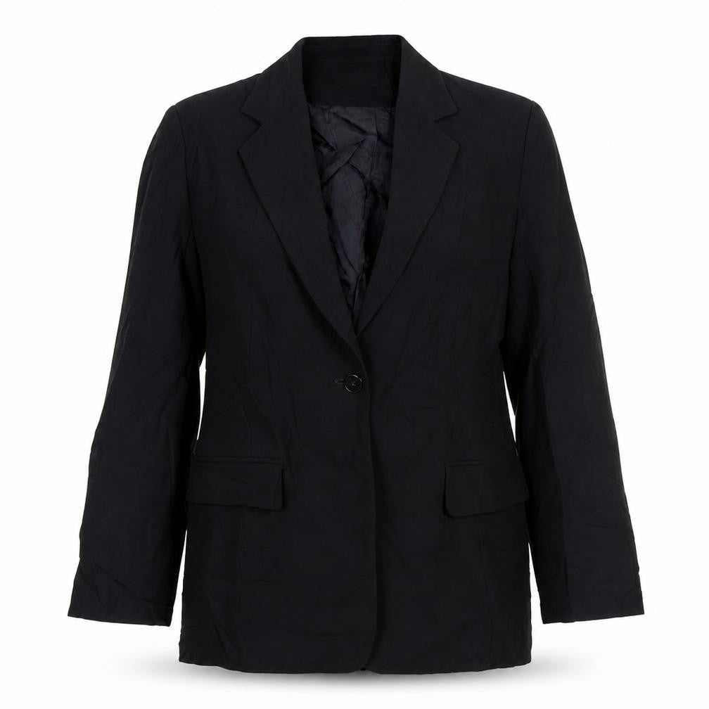 Linea Womens Black  Triacetate Jacket Suit Size 14
