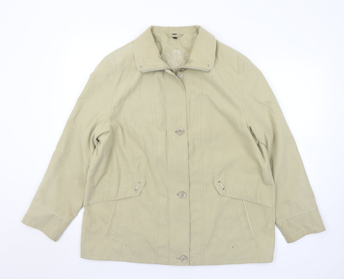 LEBEK Womens Green   Rain Coat Coat Size 16  Zip