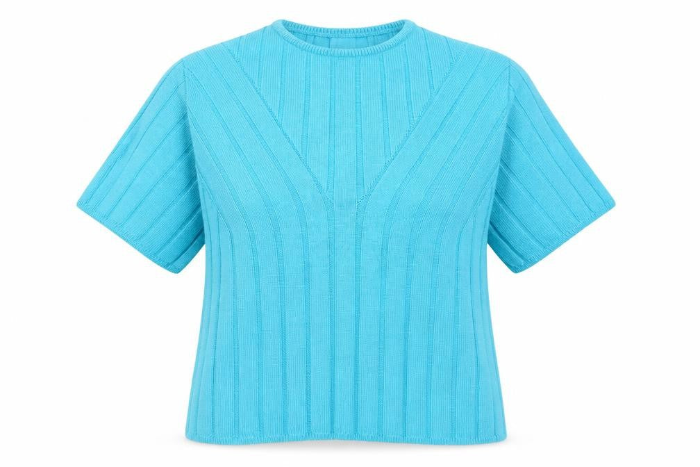 LUCIA Womens Blue Round Neck  Acrylic Pullover Jumper Size 10