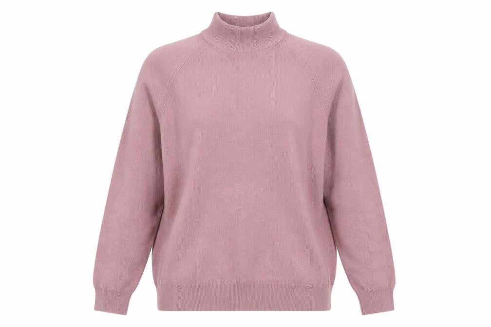 Preworn Womens Purple Mock Neck  Acrylic Pullover Jumper Size M