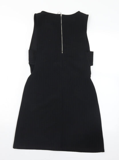 Primark Womens Black  Polyester A-Line  Size 8  Round Neck Zip