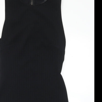 Primark Womens Black  Polyester A-Line  Size 8  Round Neck Zip