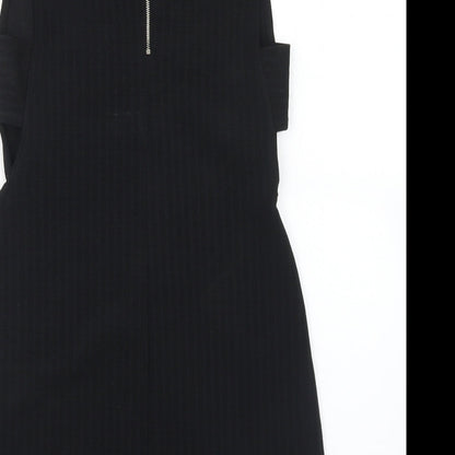 Primark Womens Black  Polyester A-Line  Size 8  Round Neck Zip