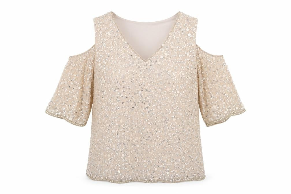 Together Womens Pink  Polyester Basic Blouse Size M Round Neck