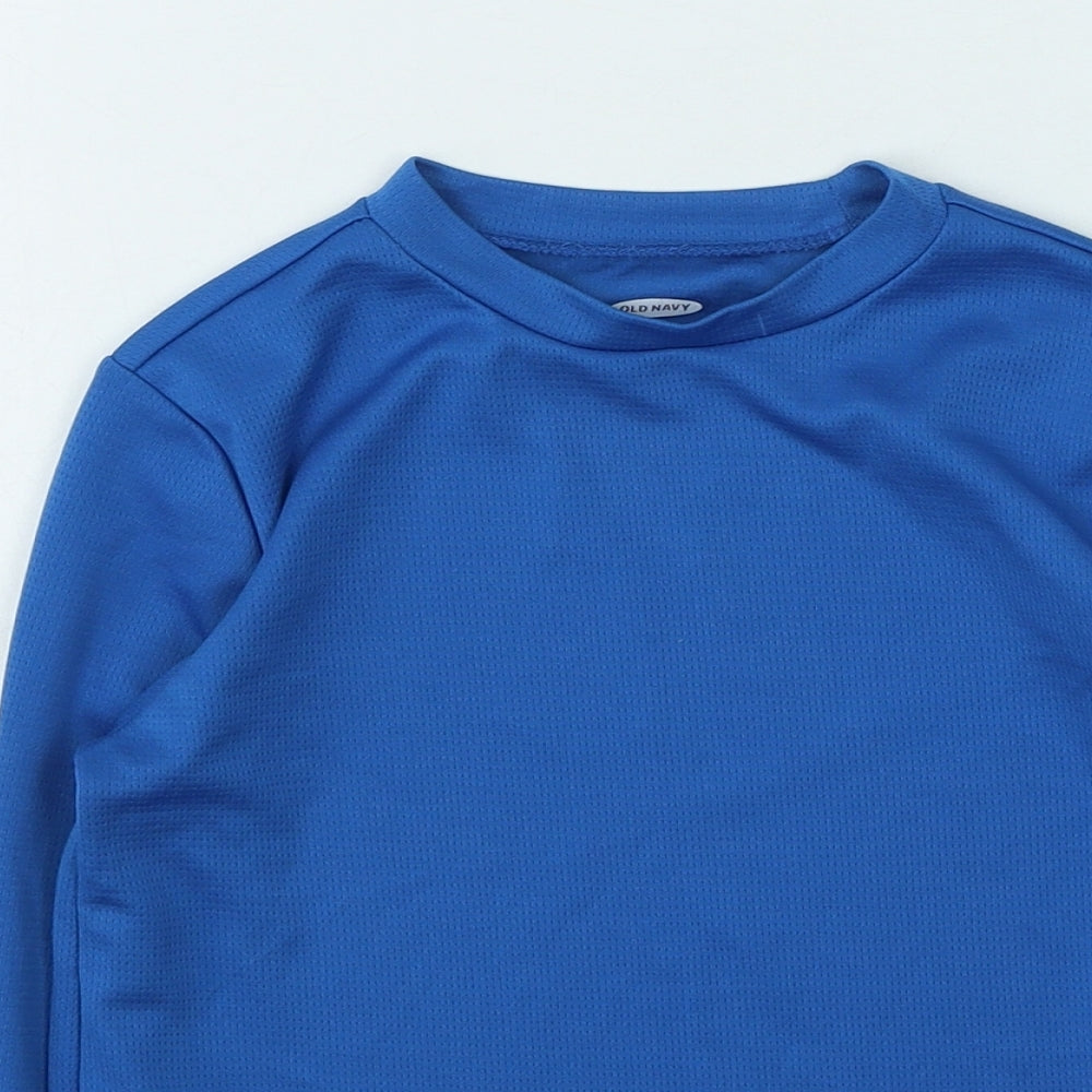 Old Navy Boys Blue  Polyester Basic Casual Size 8 Years Round Neck