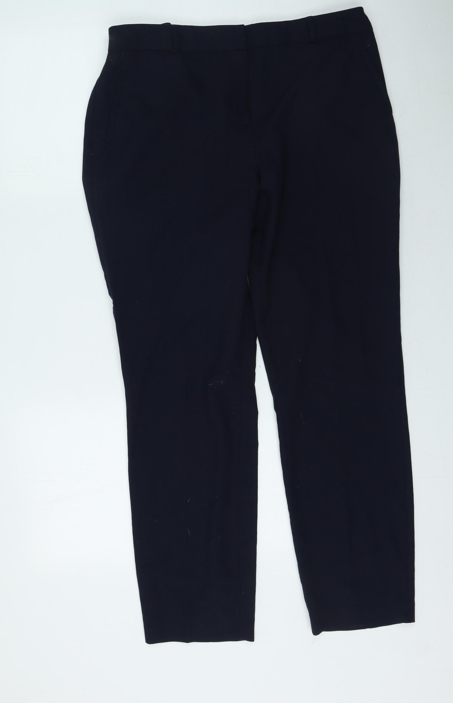 Dunnes Stores Womens Blue  Polyester Trousers  Size 14 L28 in Regular