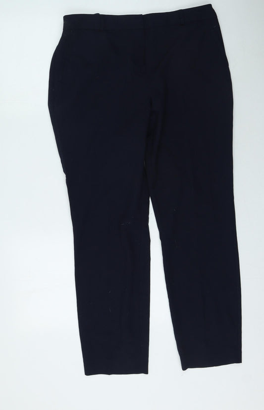 Dunnes Stores Womens Blue  Polyester Trousers  Size 14 L28 in Regular
