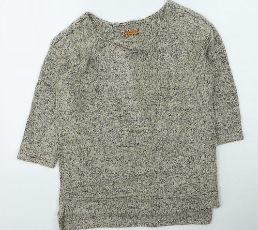 NEXT Womens Brown Round Neck  Acrylic Pullover Jumper Size 10