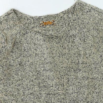 Next Womens Brown Round Neck  Acrylic Pullover Jumper Size 10