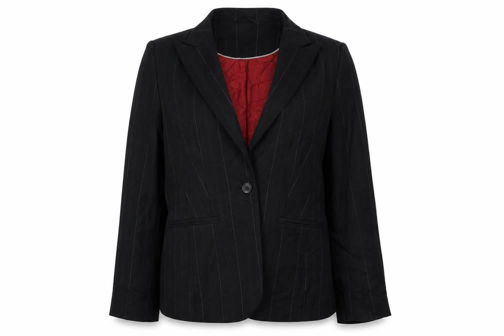 NEXT Womens Black Striped Jacket Size 8
