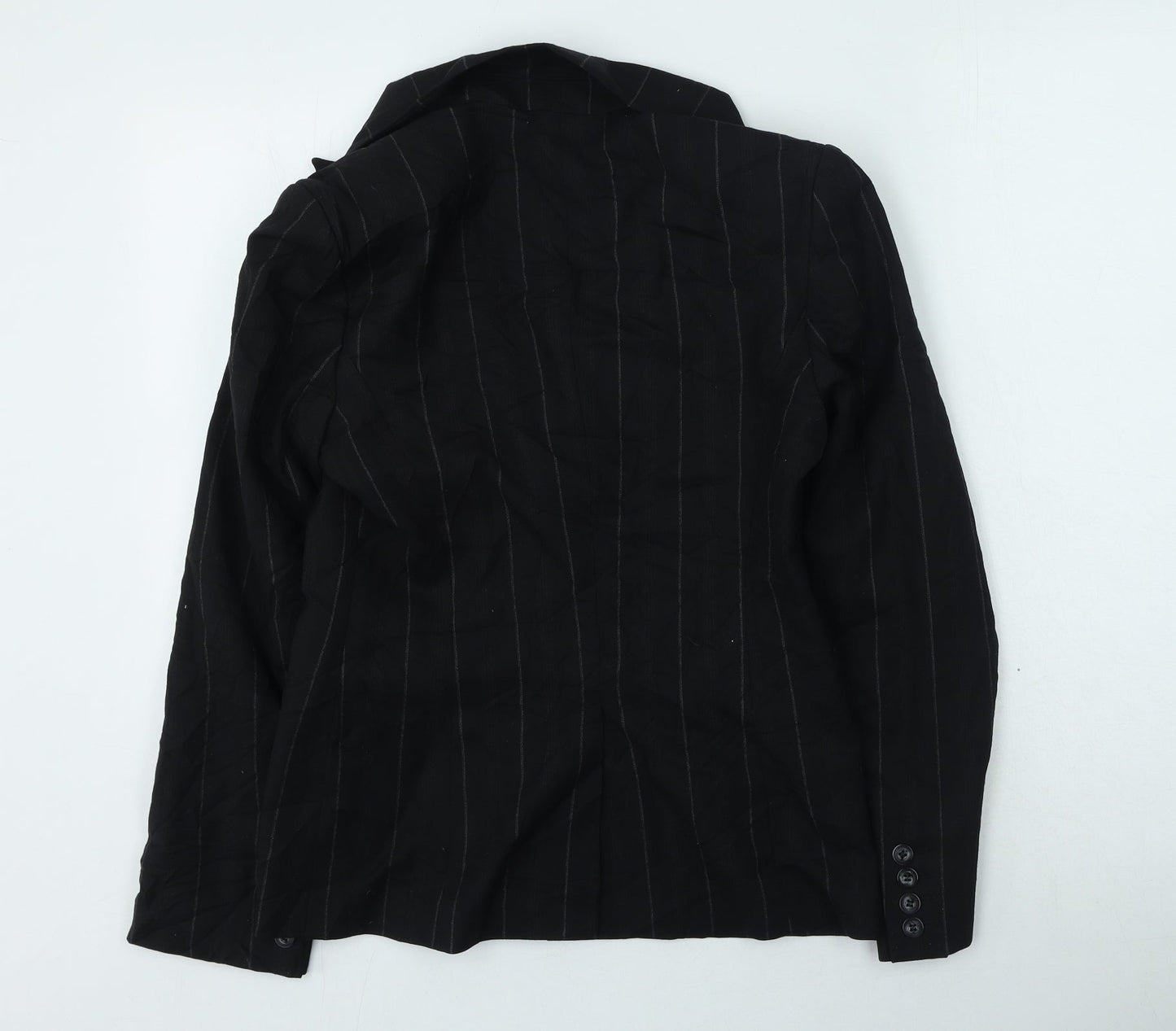 NEXT Womens Black Striped Jacket Size 8