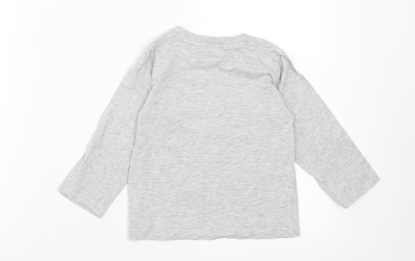 NEXT Boys Grey  Cotton Basic Casual Size 2-3 Years Crew Neck Pullover
