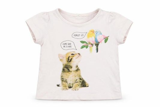 H&M Girls White  Cotton Basic T-Shirt Size 24 Months Crew Neck Pullover